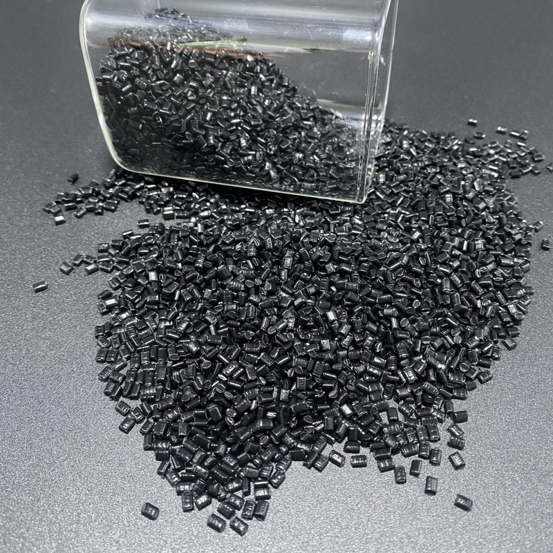 Materia prima de plástico fluorado a medida Pelletos pequeños en forma de color negro Industrial