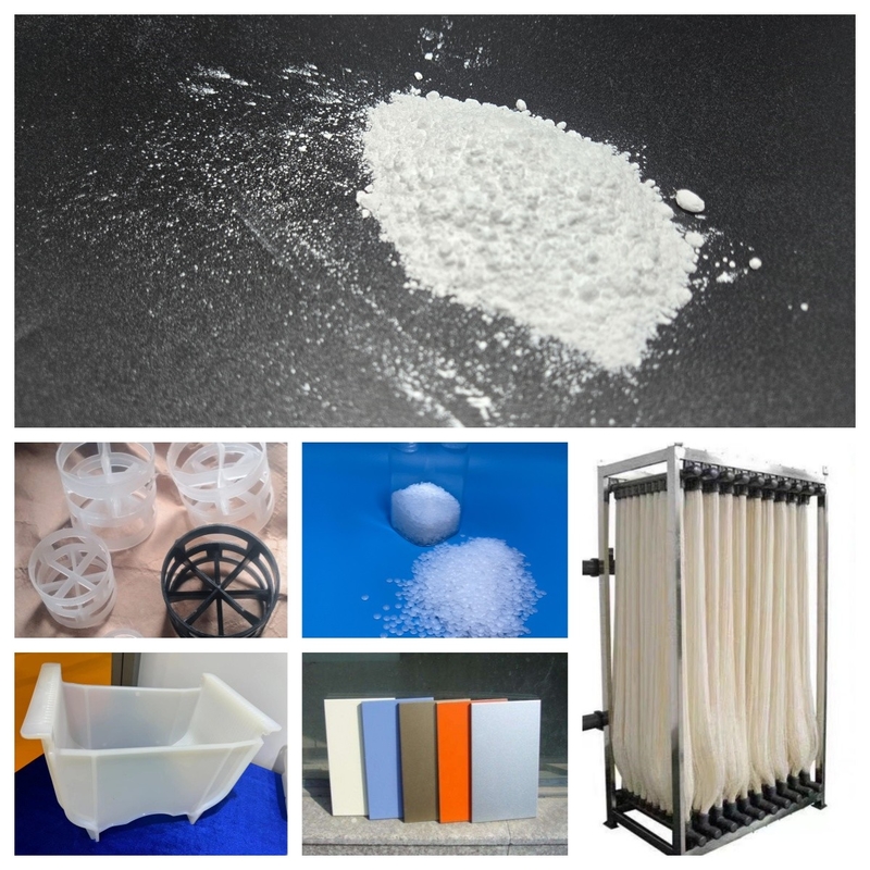 7.0-8.0 Constante dieléctrico Pallets PVDF blancos resistentes a los rayos UV para piezas moldeadas por inyección