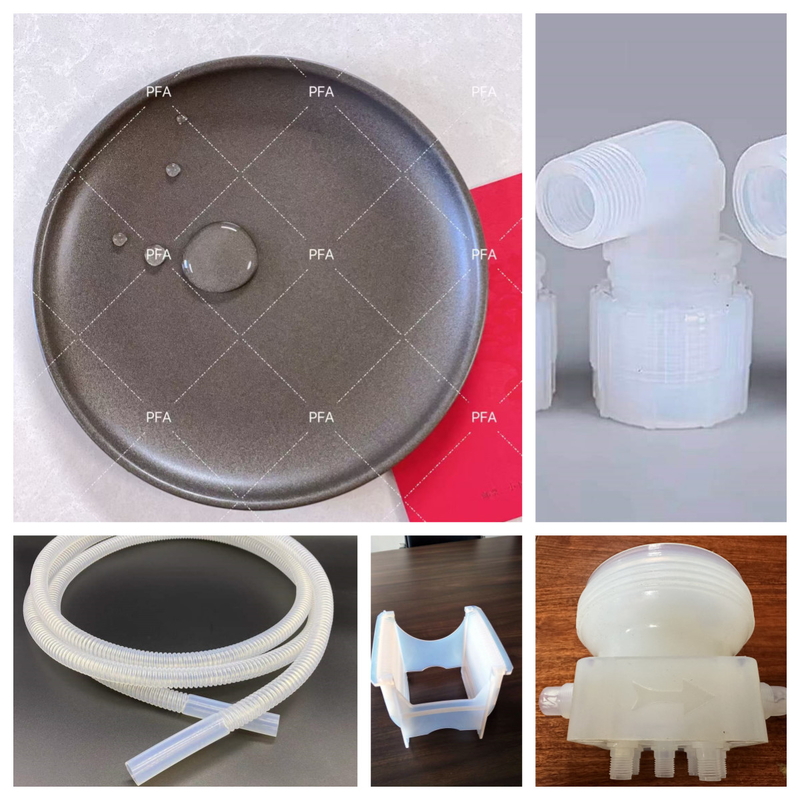 Resina de PFA fluoropolímero 35 MPa Resistencia a la tracción Pellet de PFA virgen para moldeo
