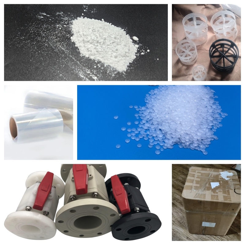 Resistencia a la tracción 50-60 MPa Pelletos de PVDF, Gránulos de PVDF lisos para moldeo por extrusión